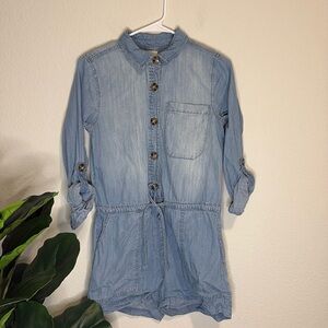 Harper Heritage small denim long sleeve romper